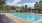 a swimming pool in a backyard