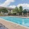 a swimming pool in a backyard